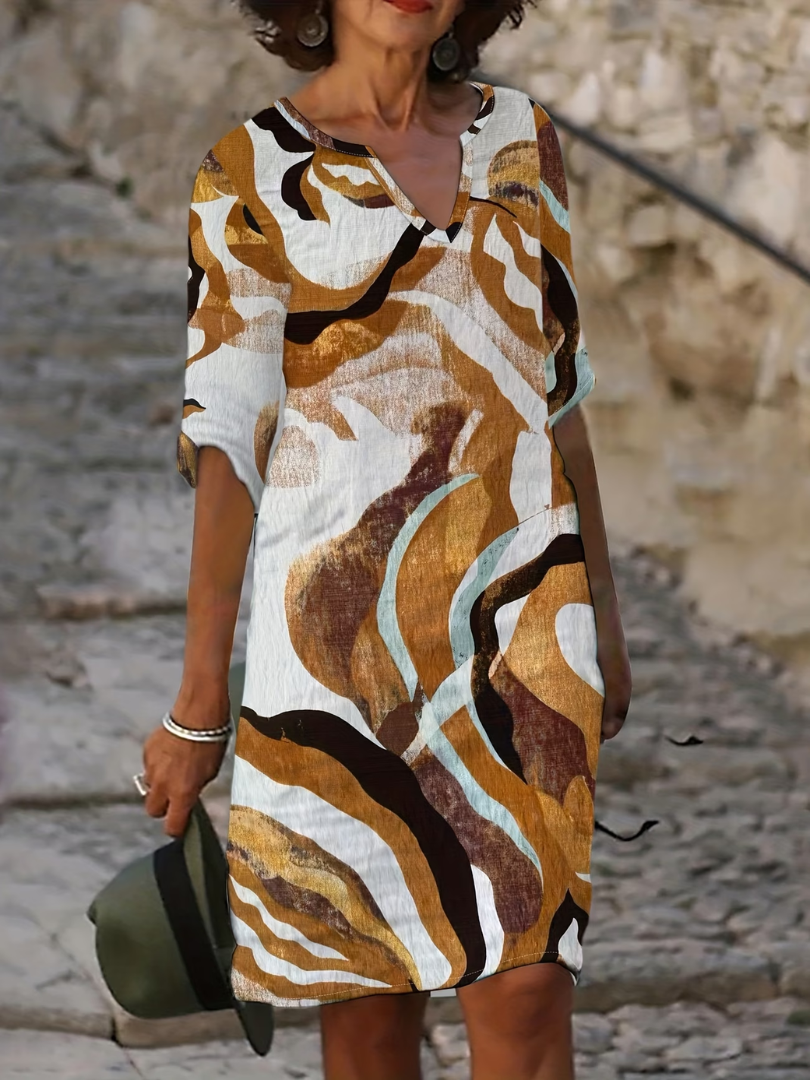 Emma | Luftiges Sommerkleid mit modernem Print