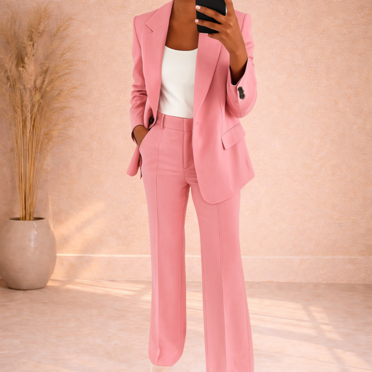 Quinn | Zweiteiliges Blazer-Set mit weiter Hose