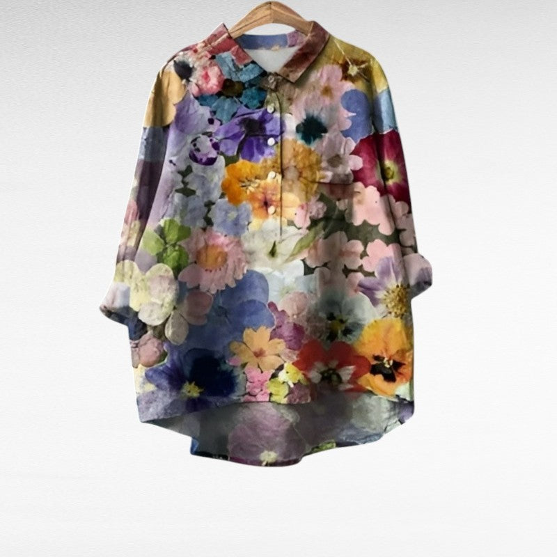 Romina | Bluse mit Künstlerprint