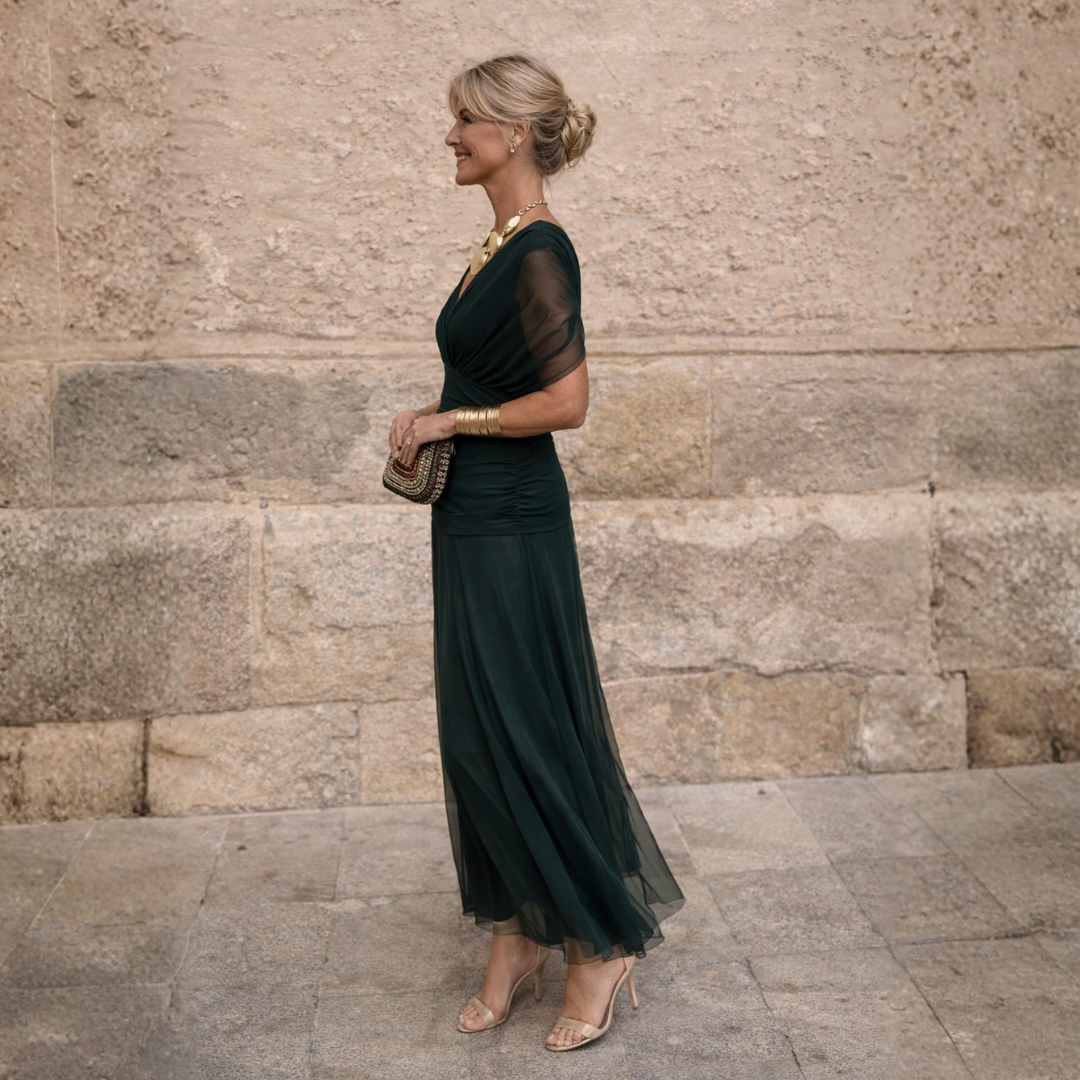 Eliza™ | Elegantes grünes Kleid