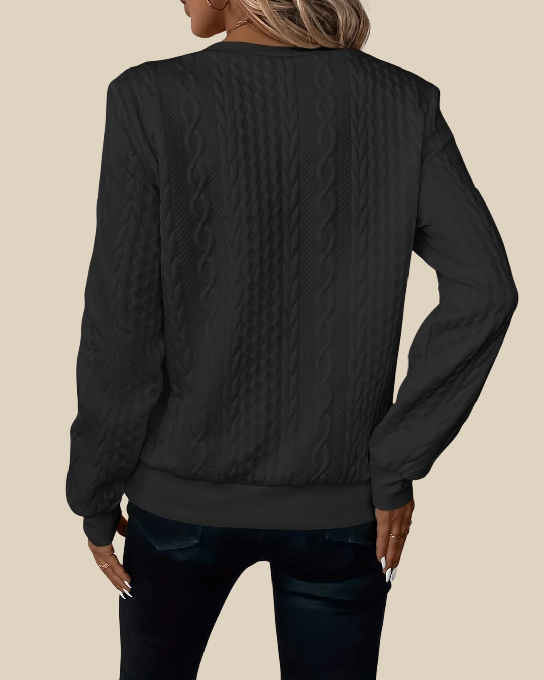 Katie | Half Zip-Zopfstrickpullover