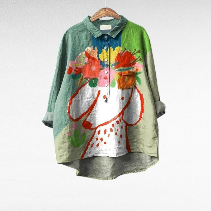 Thea | Bluse mit Künstlerprint