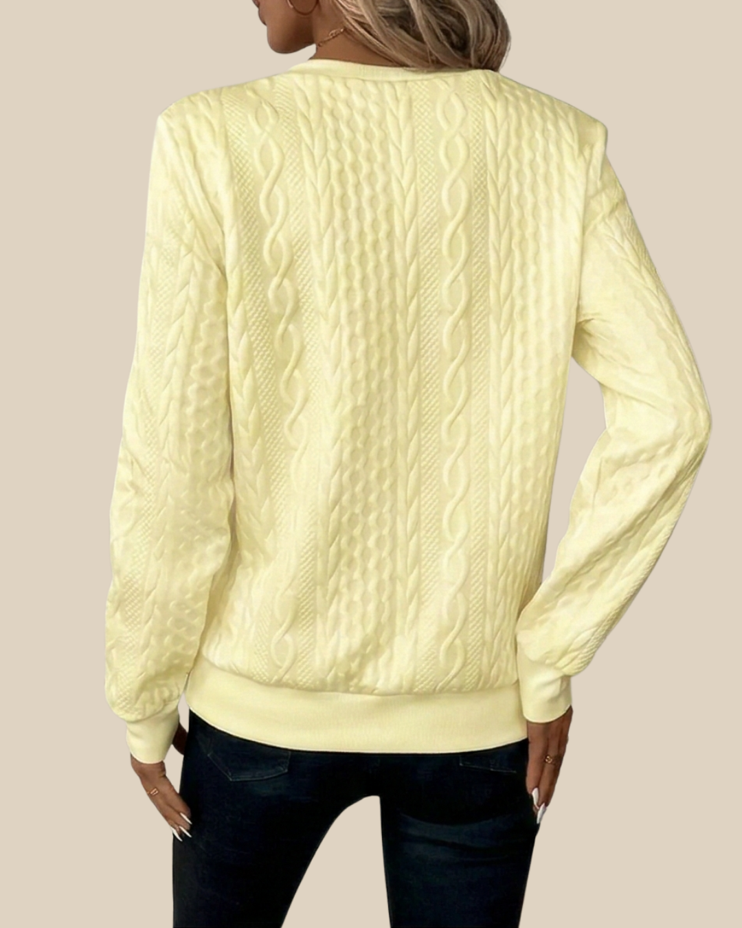 Katie | Half Zip-Zopfstrickpullover
