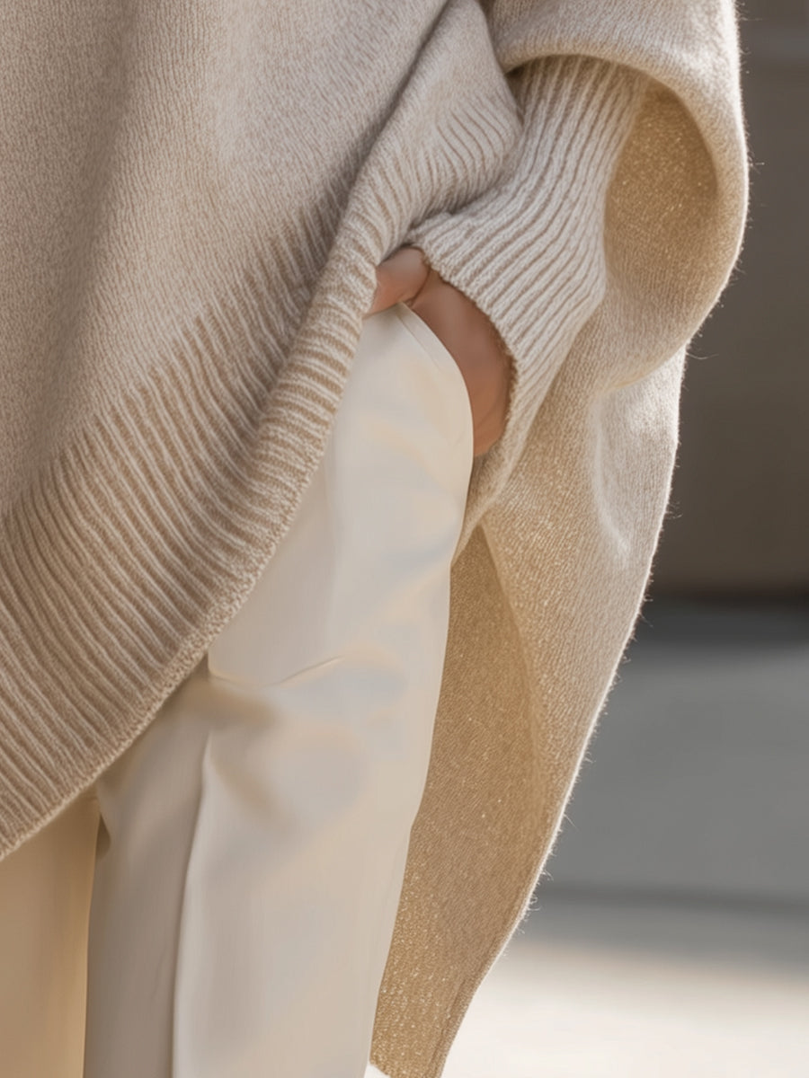 Isolde | Poncho-Pullover aus weichem Strick