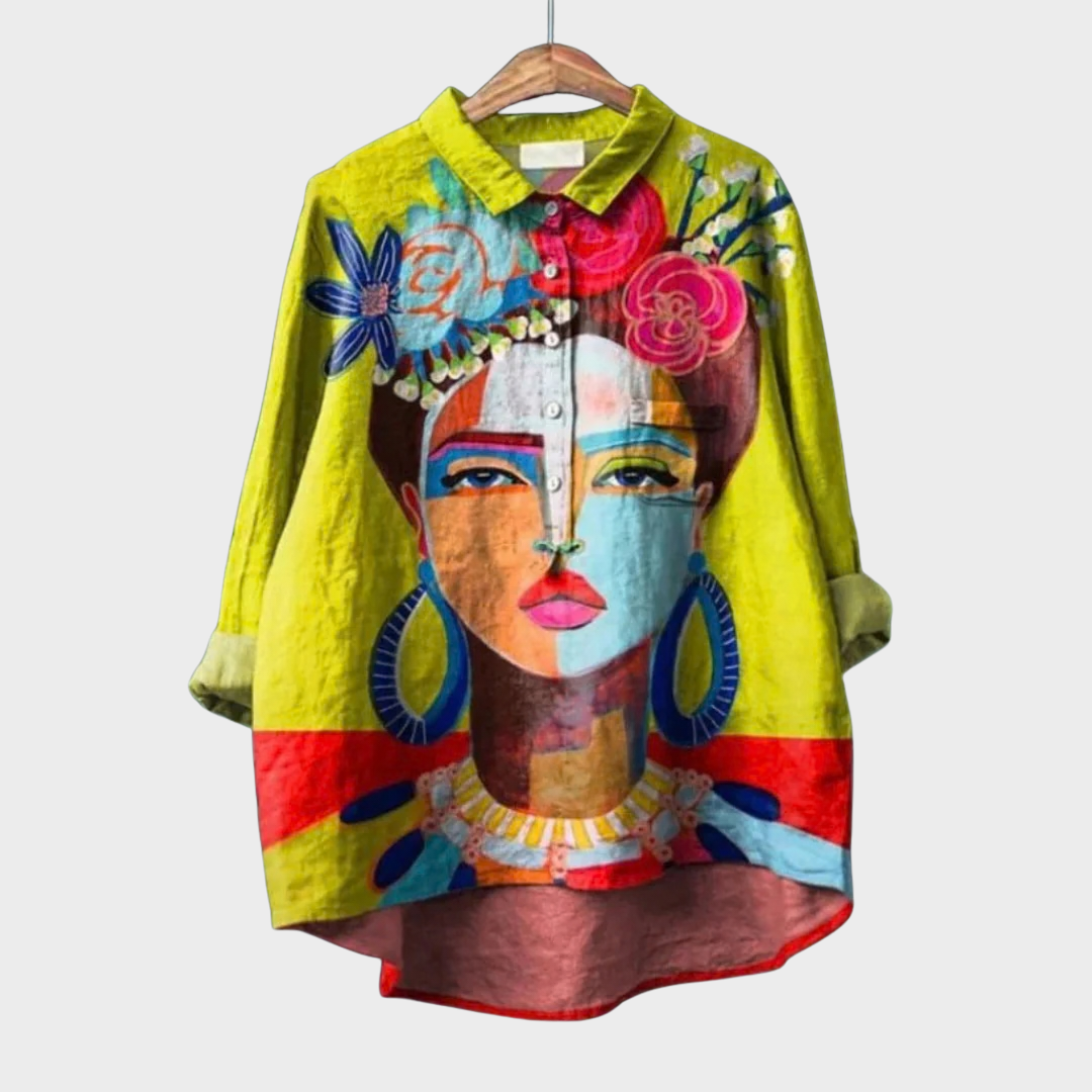 Aspen | Bluse mit Künstlerprint