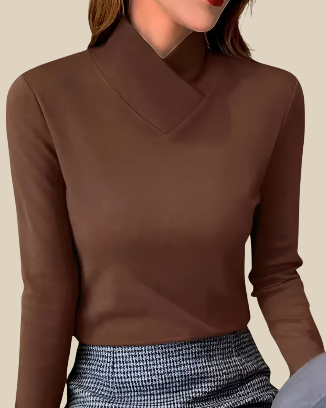 Marlowe | Raffiniertes Oberteil mit hohem Kragen