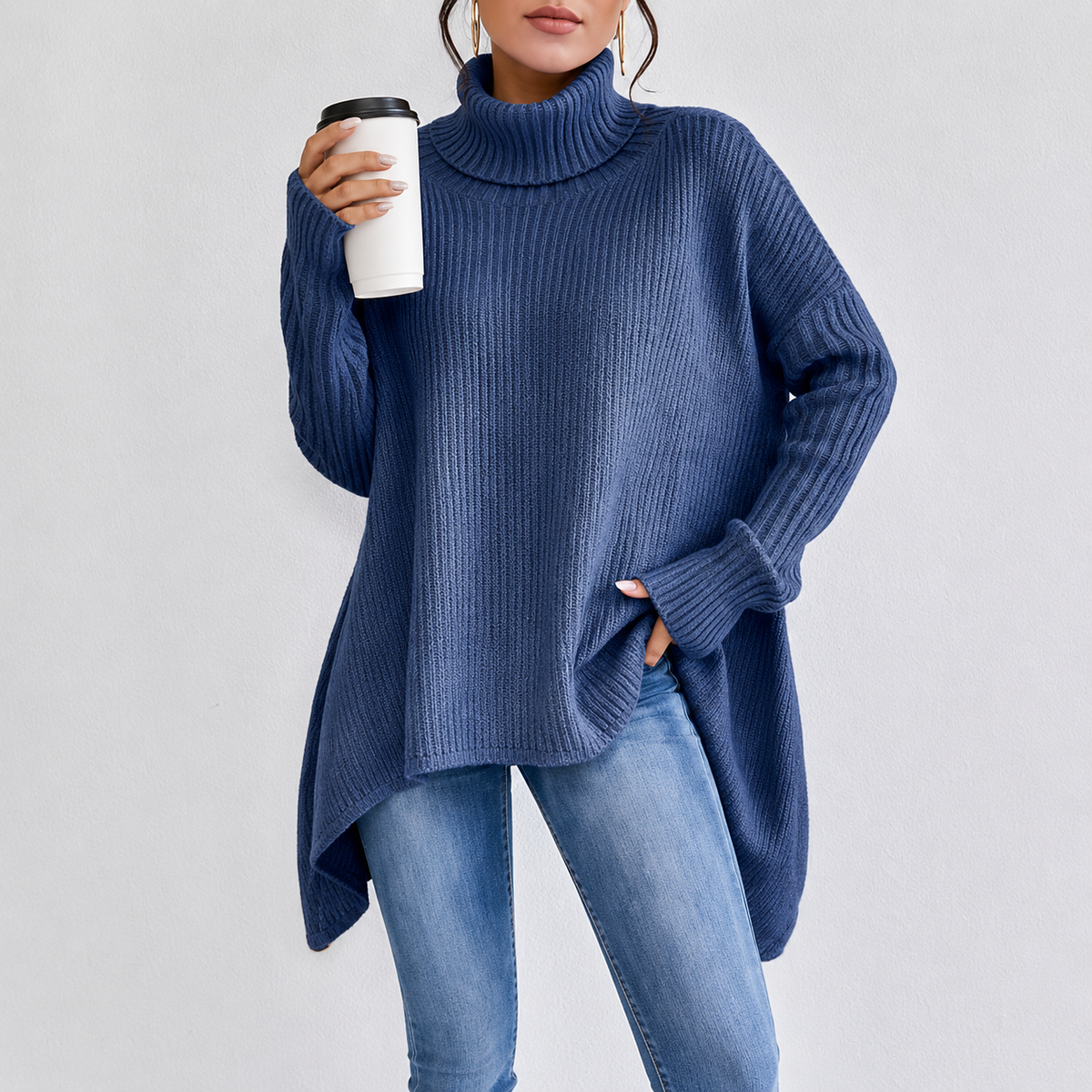 Helena | Eleganter Rollkragenpullover mit lockerem Schnitt & Komfort
