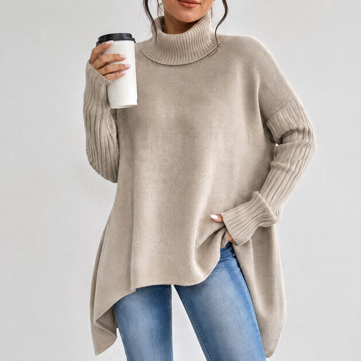 Helena | Eleganter Rollkragenpullover mit lockerem Schnitt & Komfort