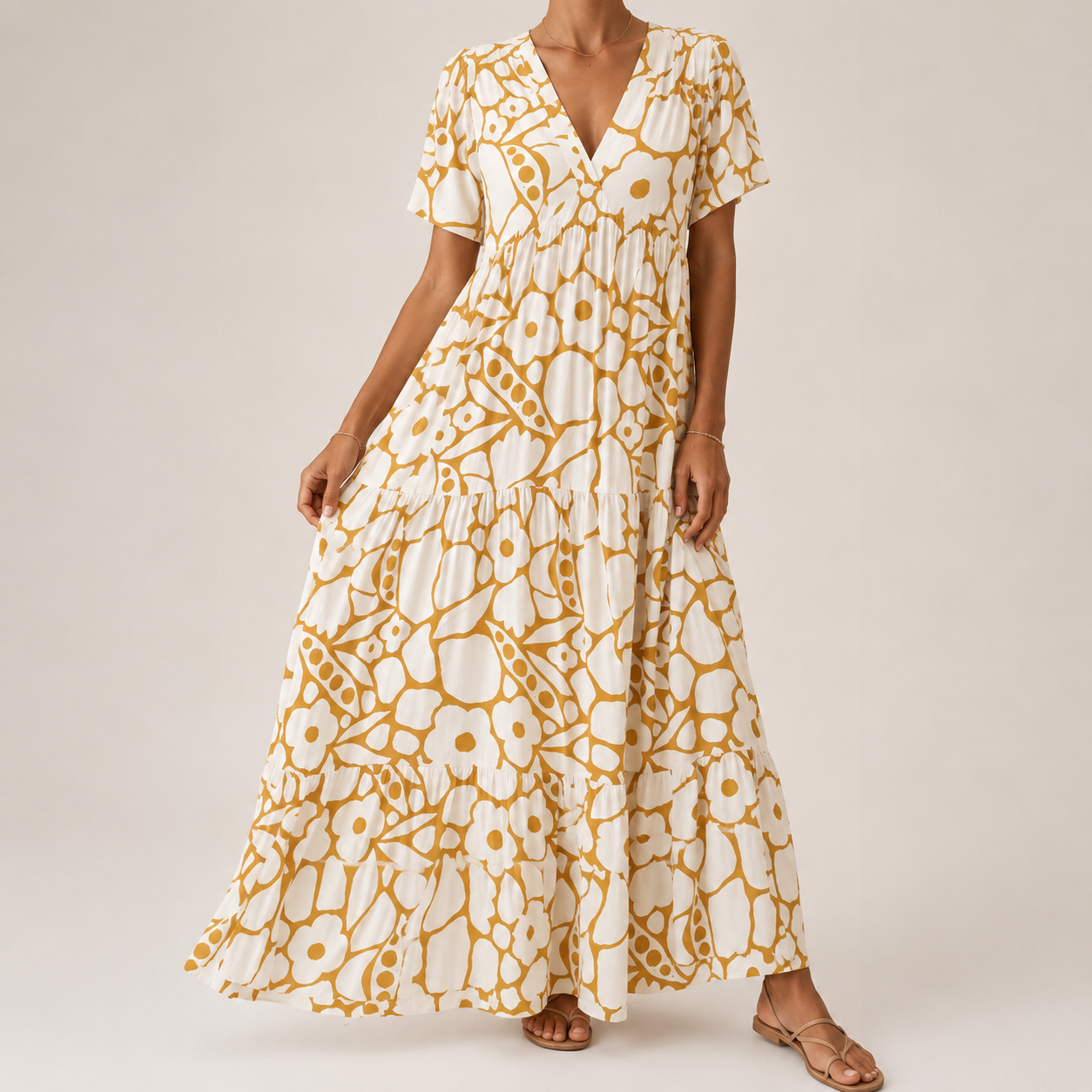 Lea | Florales Maxikleid