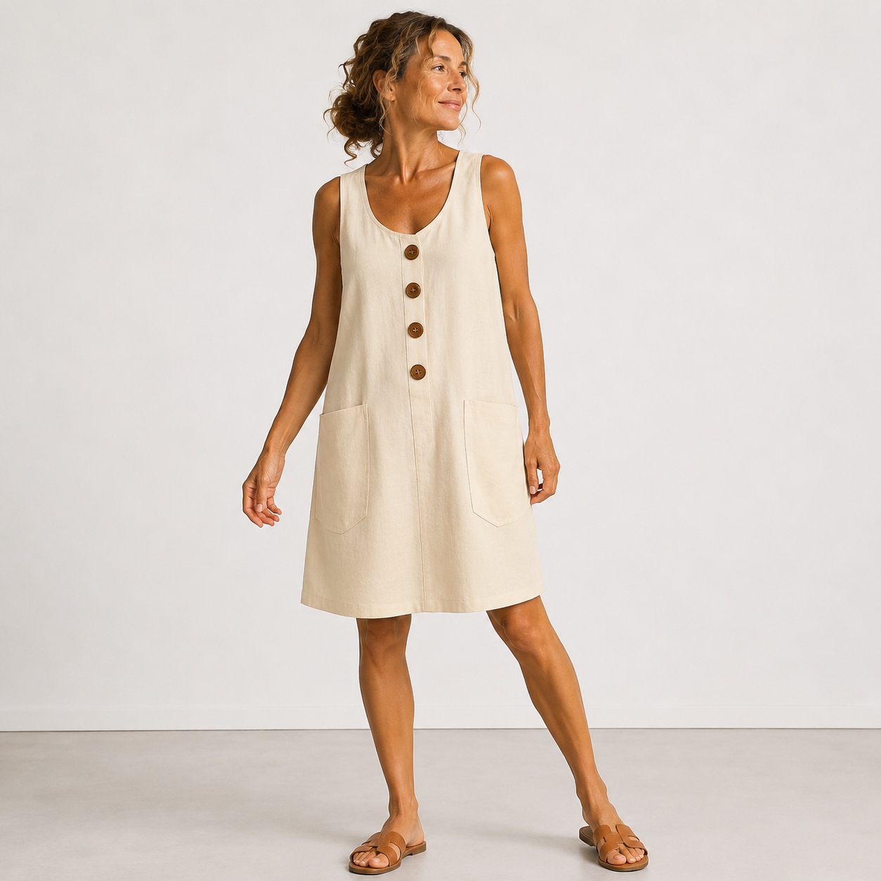 Maud | Ärmelloses Sommerkleid mit Taschen
