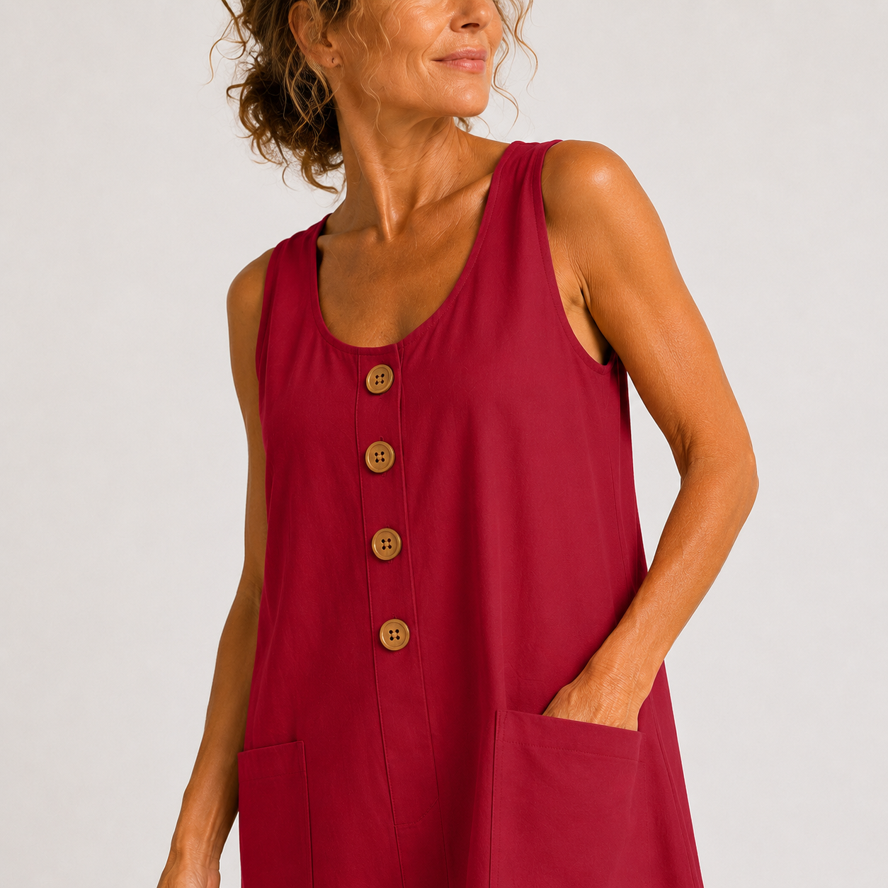 Macey | Sommerkleid aus Baumwolle und Leinen