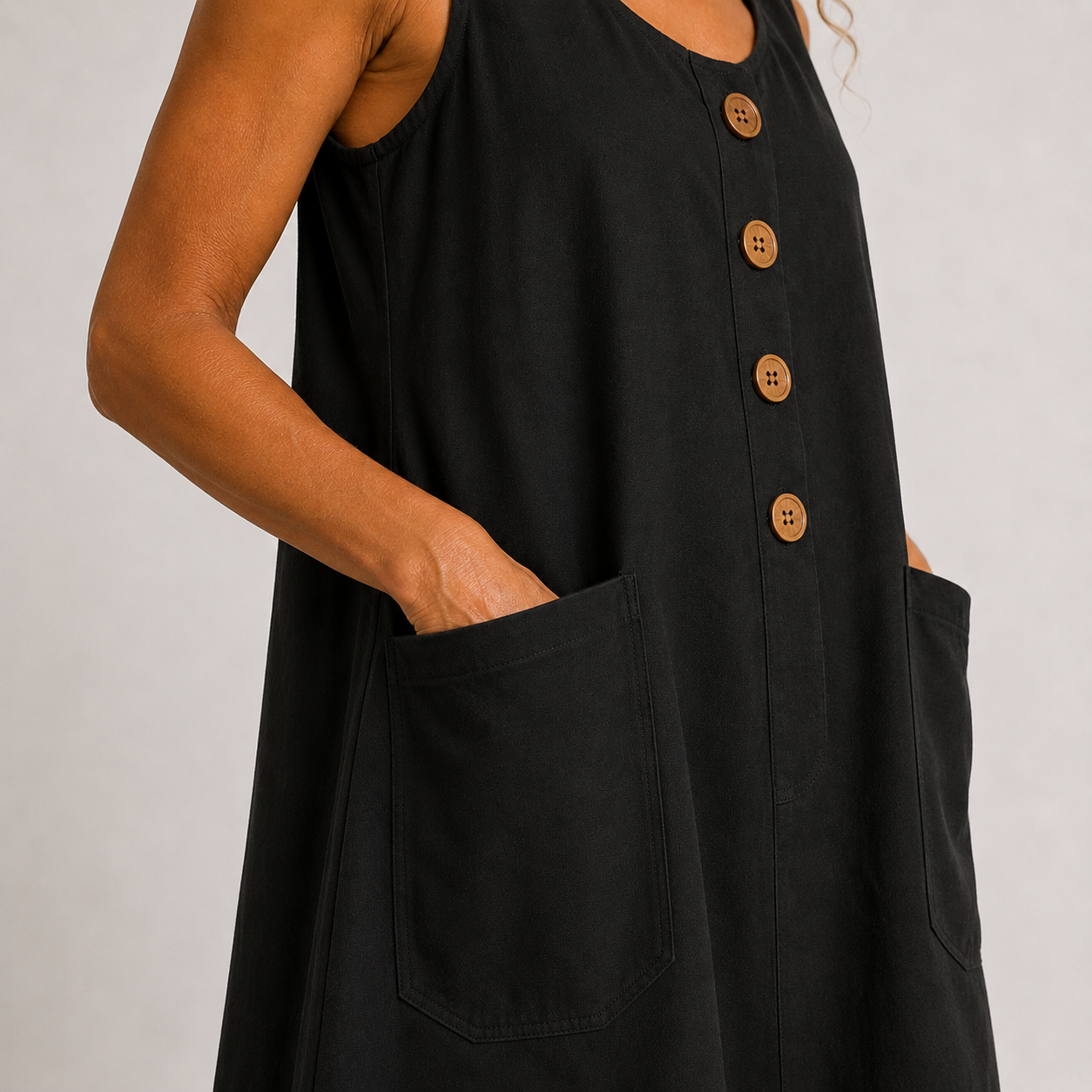 Maud | Ärmelloses Sommerkleid mit Taschen