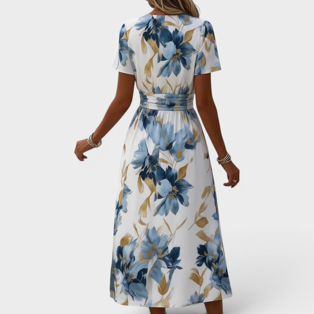 Fae | Elegantes Midikleid mit Blumenmuster
