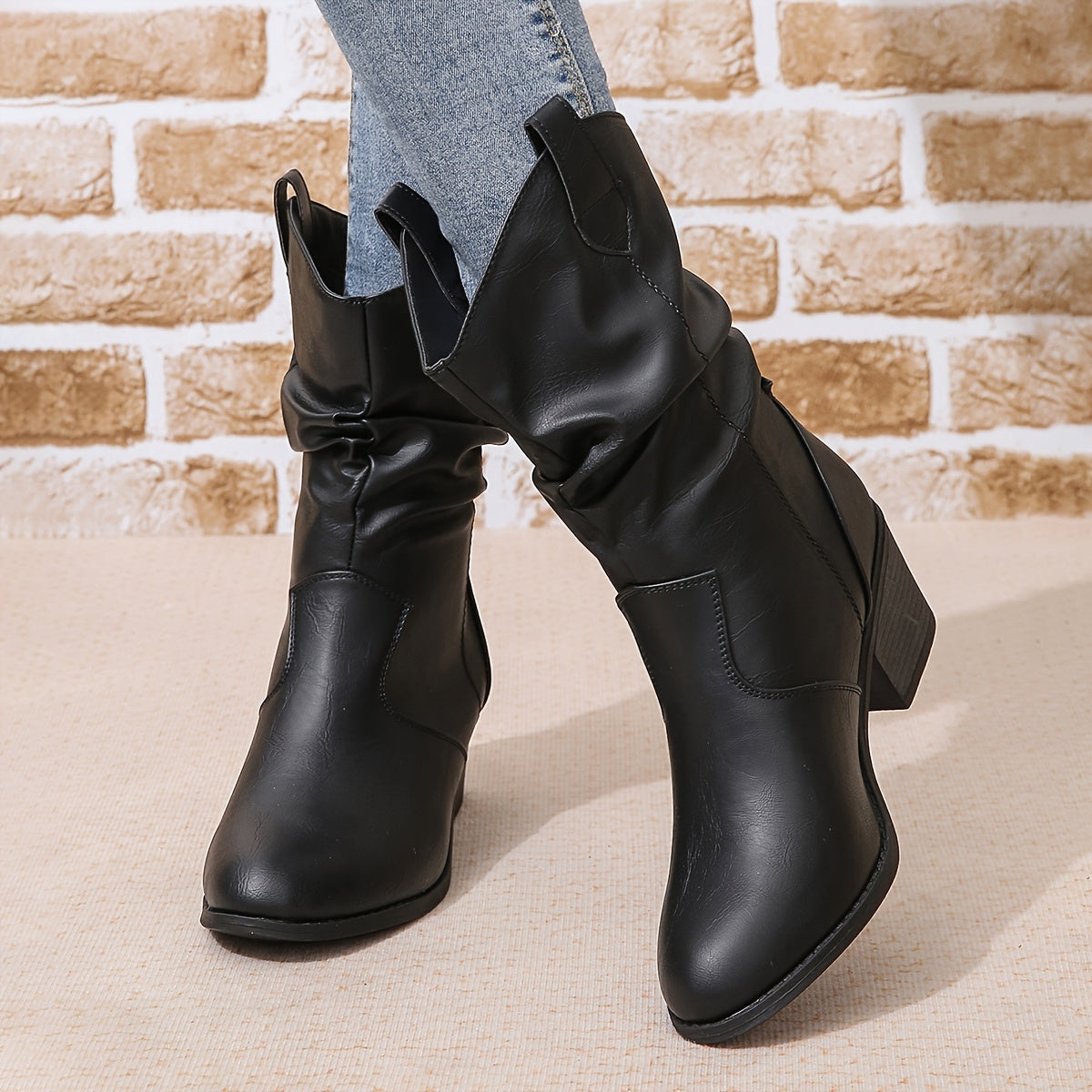 Alvara | Damen-Stiefeletten mit Blockabsatz im Western-Look