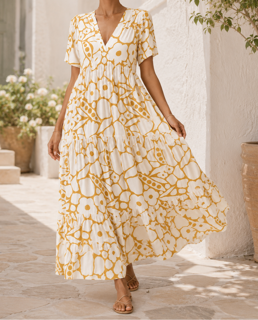 Lea | Florales Maxikleid