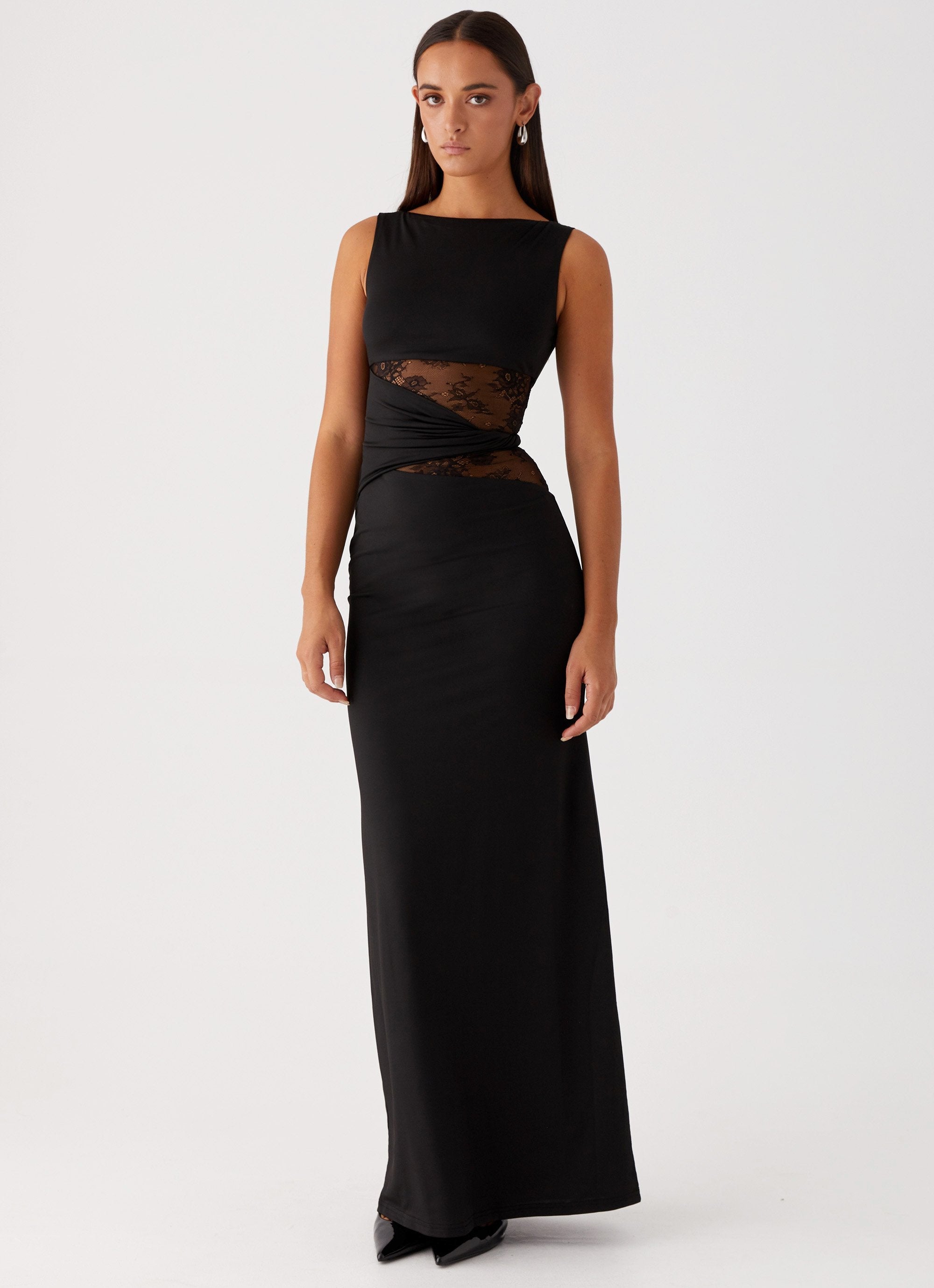 Evelyn | Abendkleid mit Spitzenausschnitten