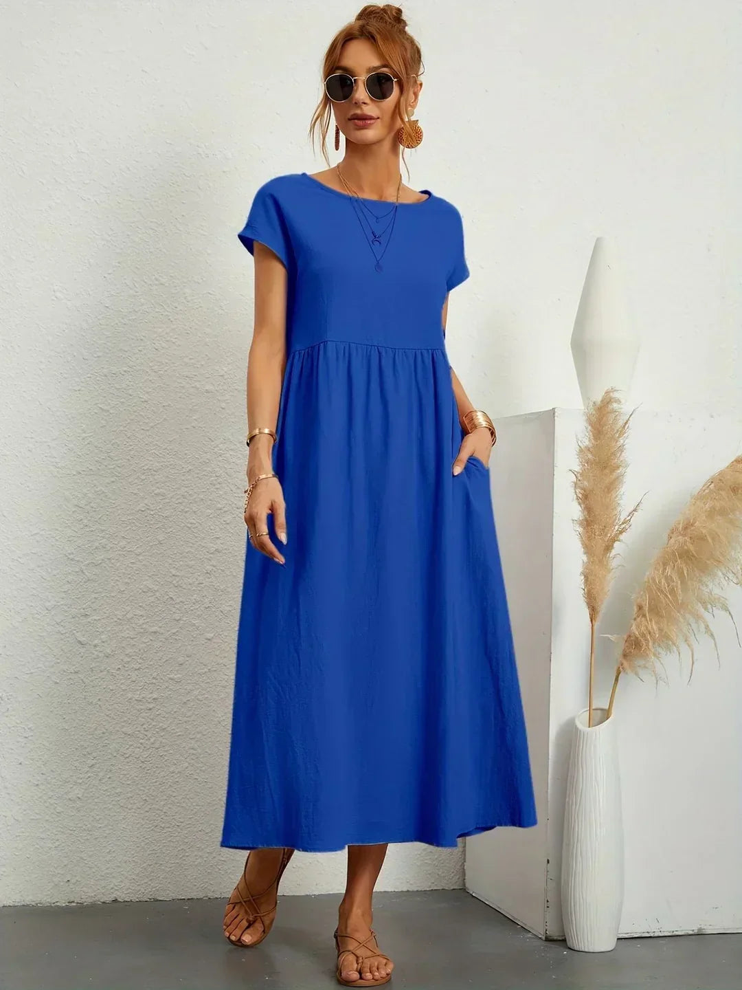 Naomi | Luftiges Maxikleid mit Taschen
