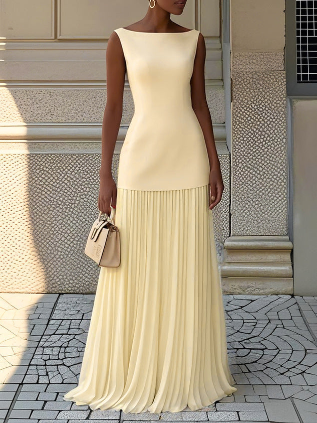 Luna | Plissiertes Maxikleid