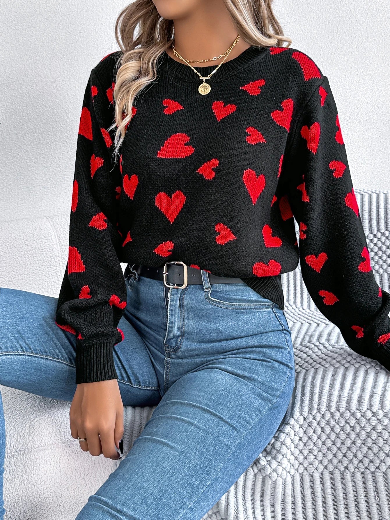 Nina | Herzstrickpullover