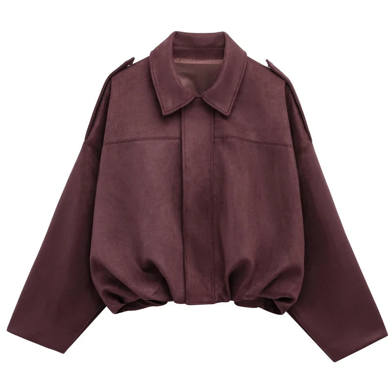 Jade | Bomberjacke mit Wildleder-Haptik