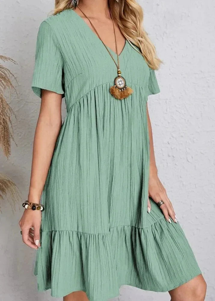 Cindy | Luftiges Sommerkleid mit Volantsaum