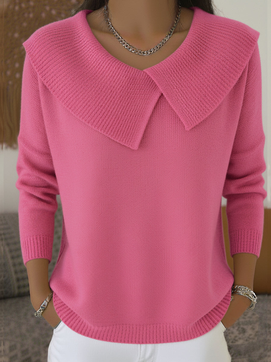 Margaret | Strickpullover mit weichem Kragen