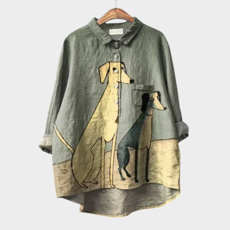 Zadie | Bluse mit Künstlerprint