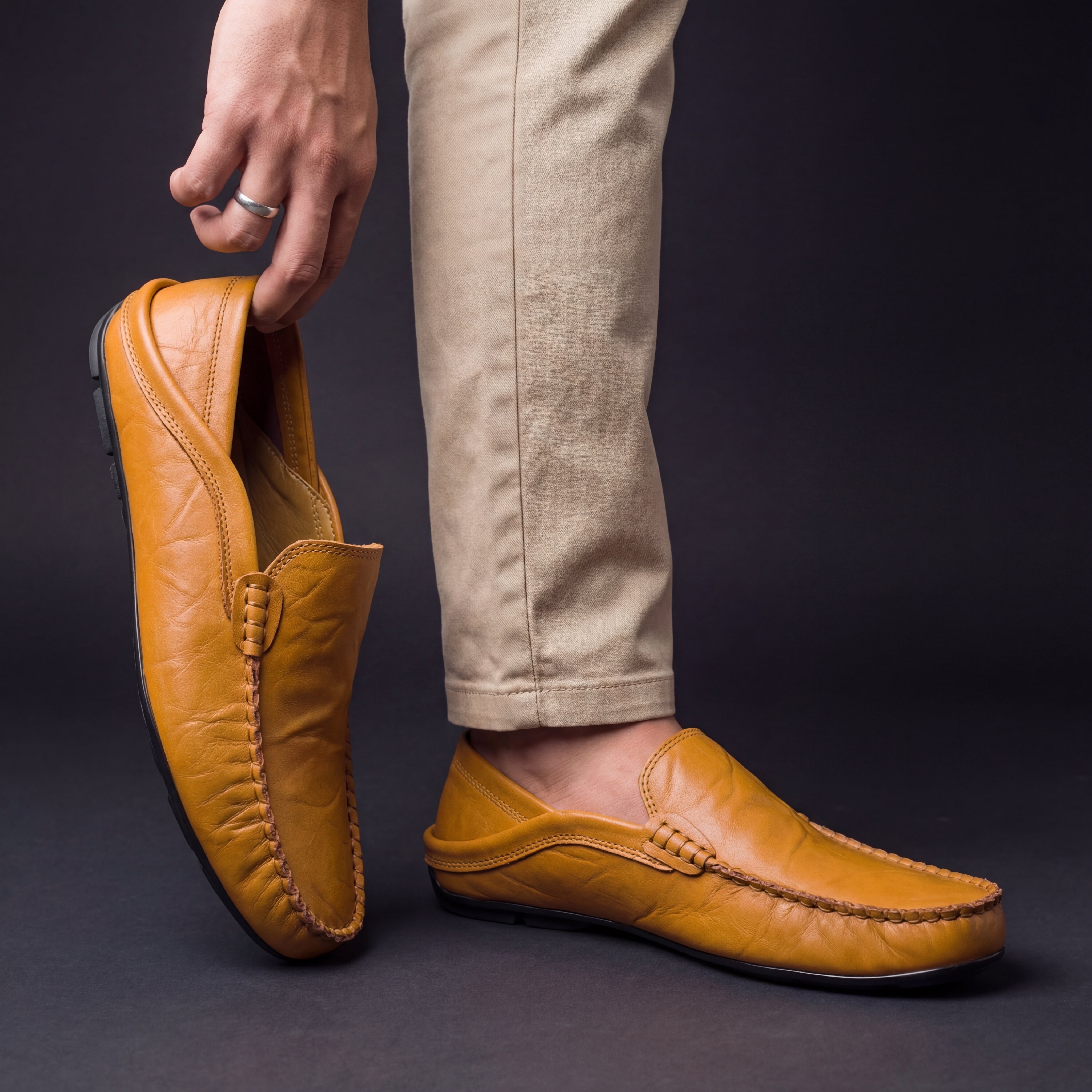 James | Herren-Leder-Mokassins