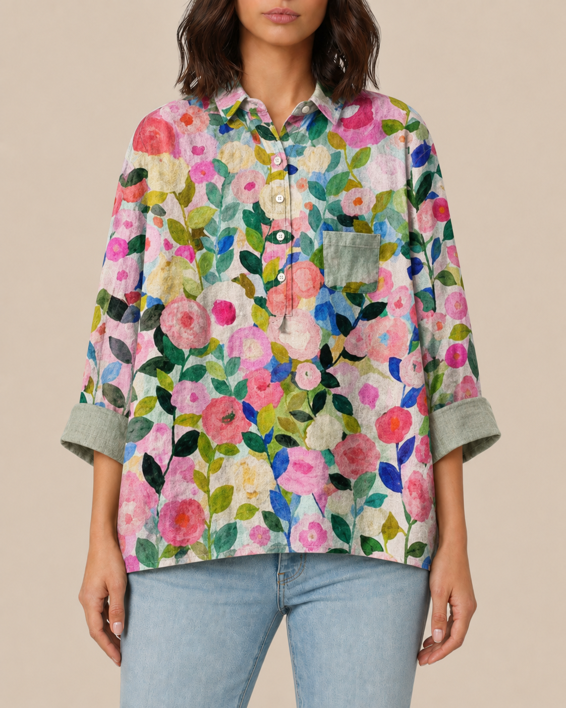 Veda | Bluse mit Künstlerprint