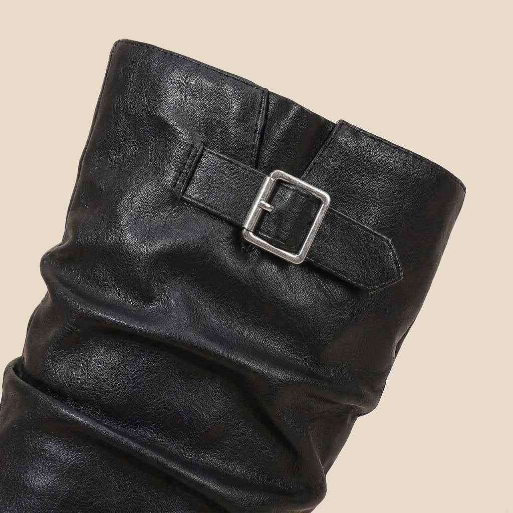 Virelle | Damen-Motorradstiefel in Lederoptik mit Nieten
