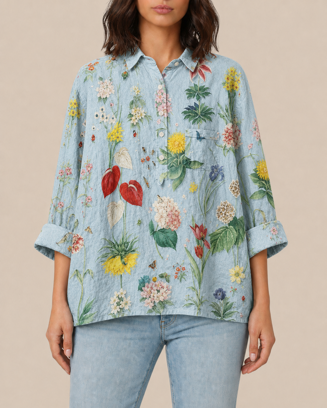 Senna | Bluse mit Künstlerprint