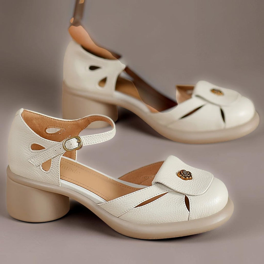 LIESE | Sandalen mit Plateau und transparentem Riemen