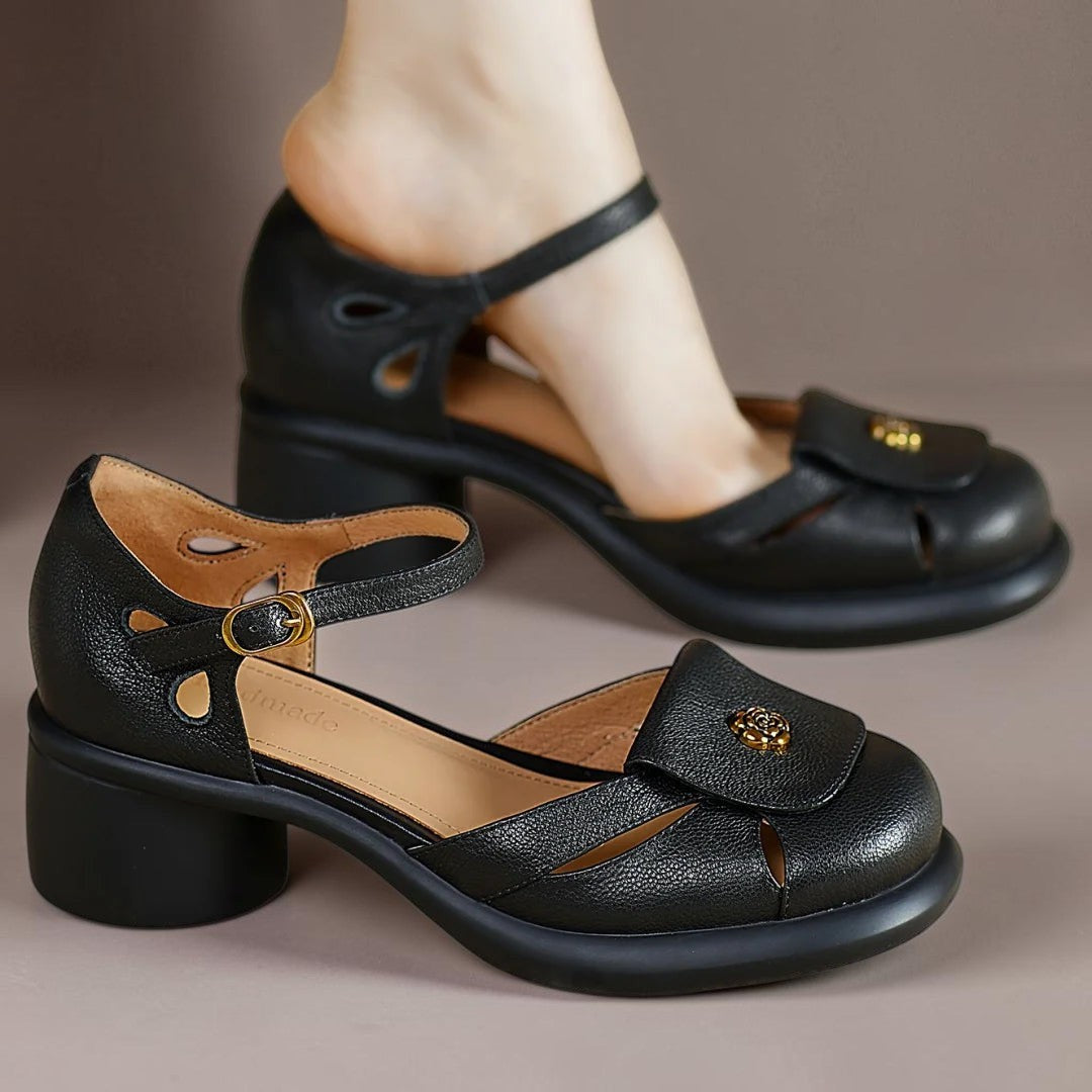 LIESE | Sandalen mit Plateau und transparentem Riemen