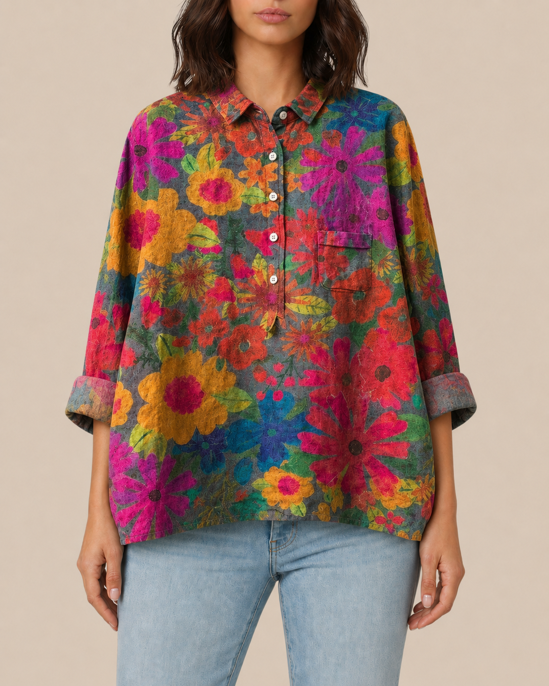 Brooklyn | Bluse mit Künstlerprint